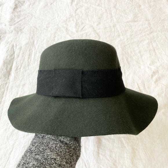 Zara Green Wool Blend Fedora - Picture 7 of 14